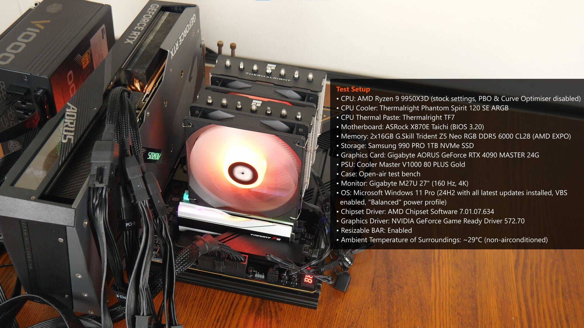 Ryzen 9 9950X3D Test Setup