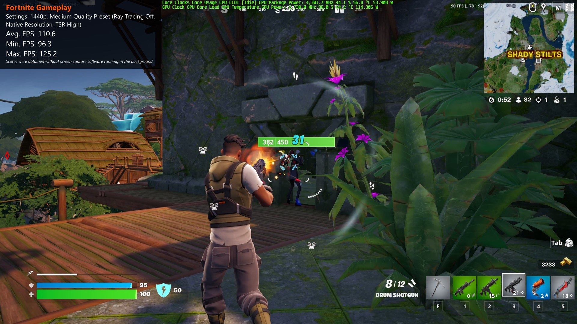 ASUS Dual GeForce RTX 4060 OC Edition 8GB GDDR6 Fortnite Gameplay