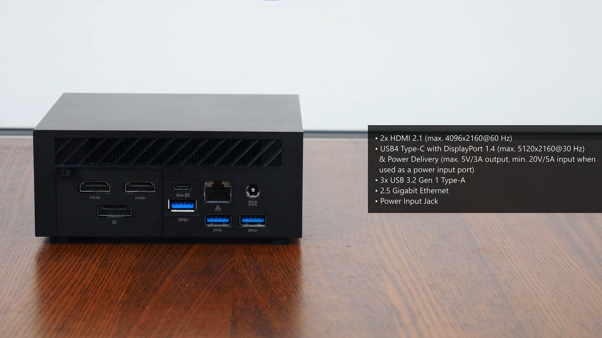 ASUS ExpertCenter PN53 Mini PC Rear IO
