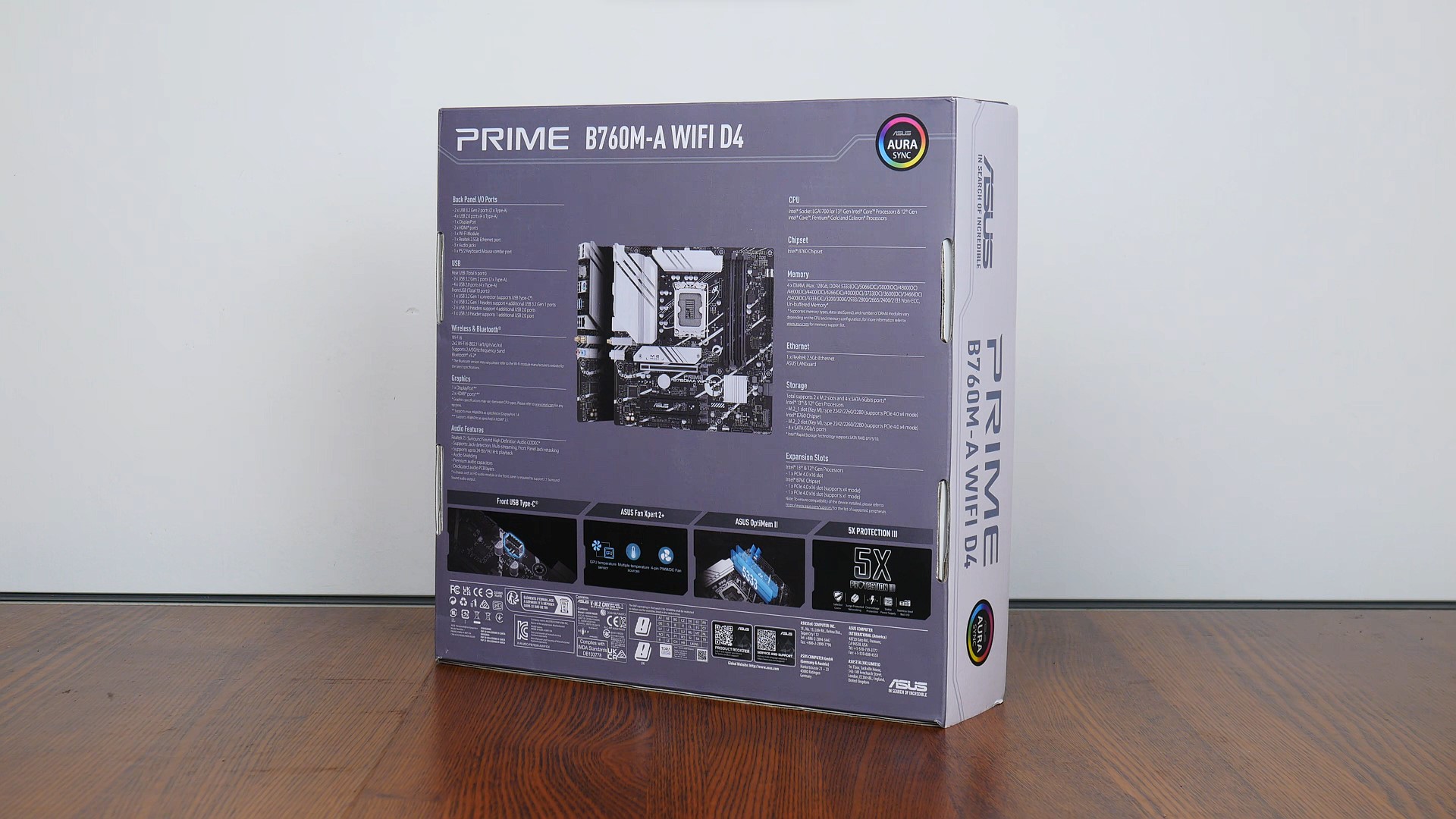 ASUS PRIME B760M-A WIFI D4 Packaging (Rear)