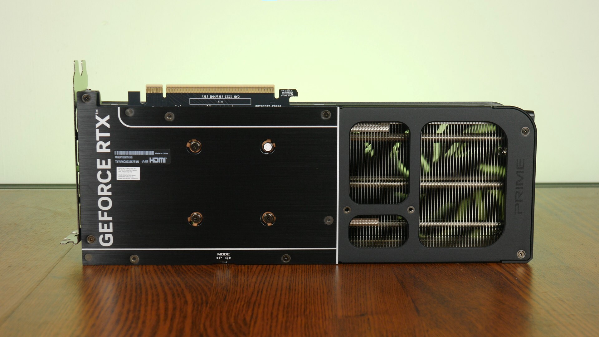ASUS PRIME GeForce RTX 5060 Ti 16GB GDDR7 OC Edition Aesthetics (Rear)