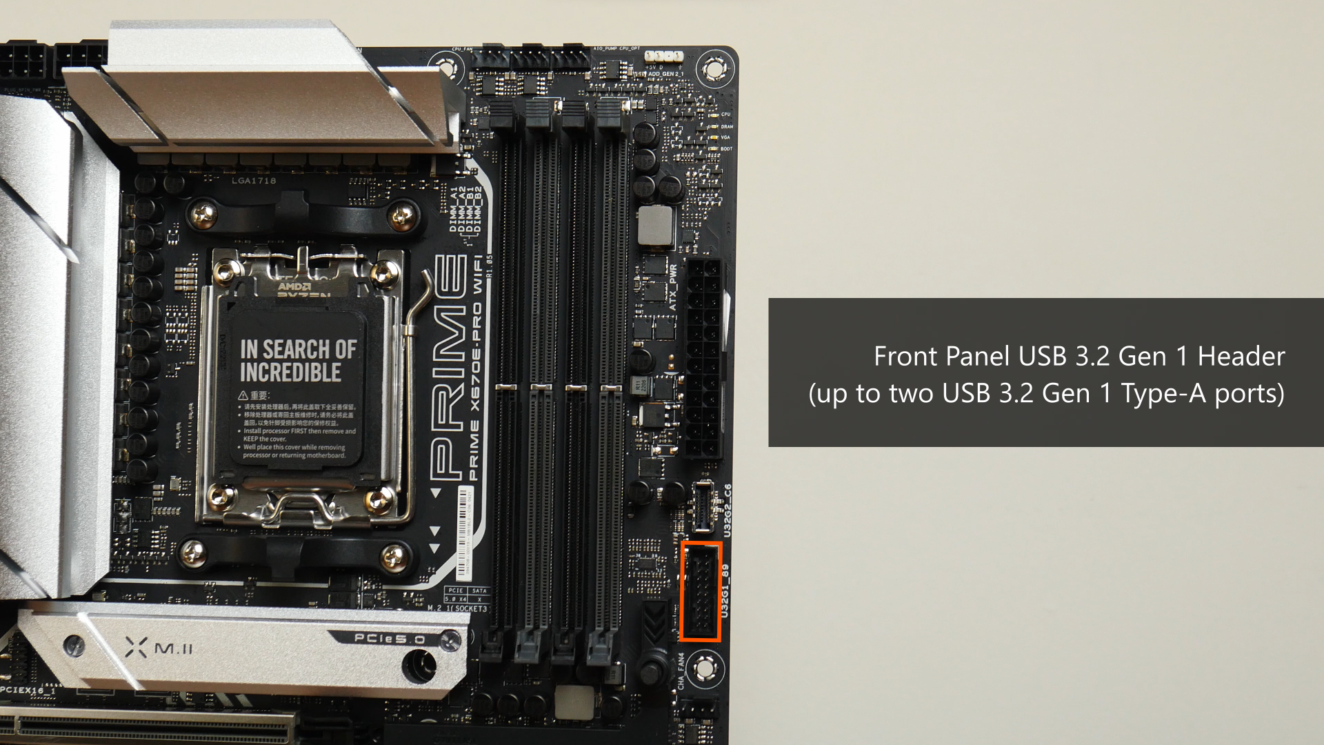 ASUS PRIME X670E-PRO WIFI Front Panel USB 3.2 Gen 1 Type-A