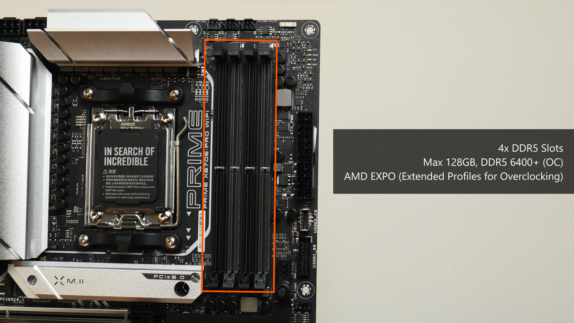 ASUS PRIME X670E-PRO WIFI RAM Slots