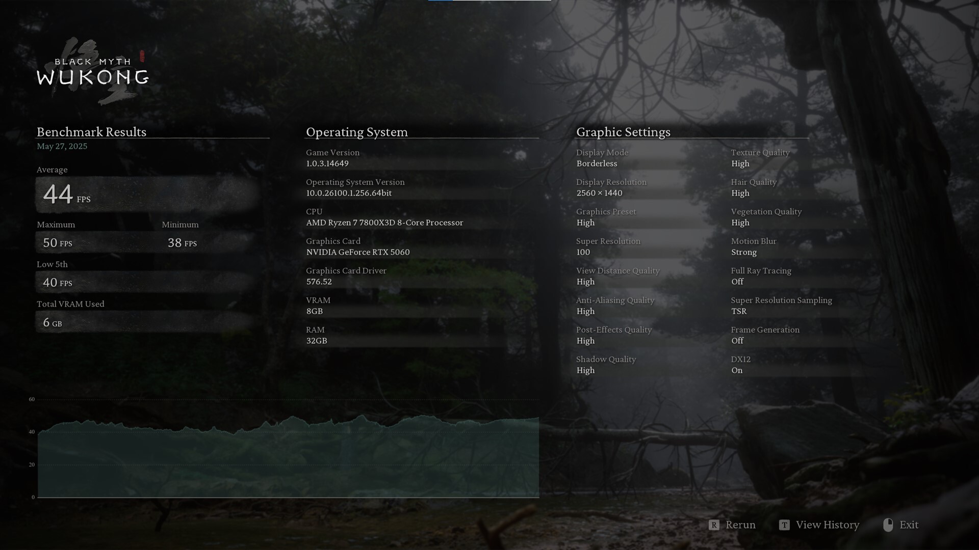 ASUS Prime GeForce RTX 5060 OC Edition 8GB GDDR7 Black Myth Wukong Benchmark 1440p