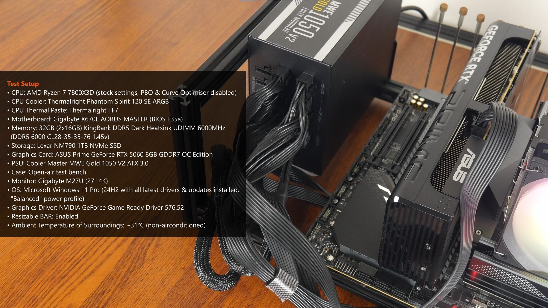 ASUS Prime GeForce RTX 5060 OC Edition 8GB GDDR7 Test Bench