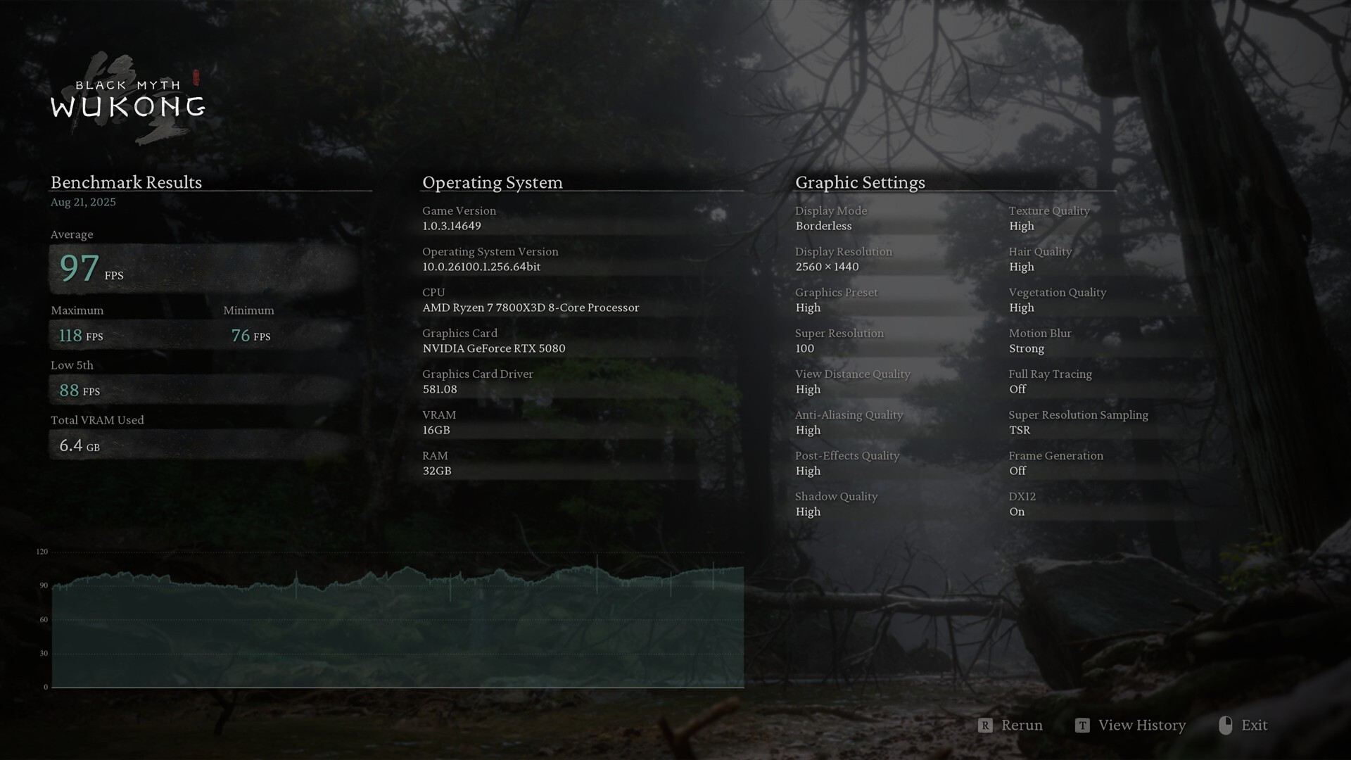 ASUS ProArt GeForce RTX 5080 16GB GDDR7 OC Edition Black Myth Wukong Benchmark 1440p