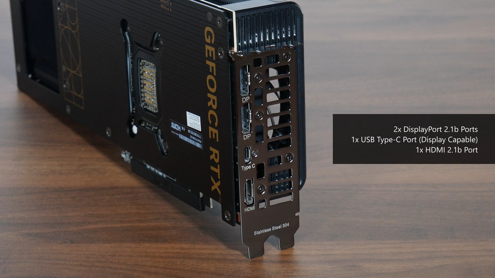 ASUS ProArt GeForce RTX 5080 16GB GDDR7 OC Edition Display Output Ports