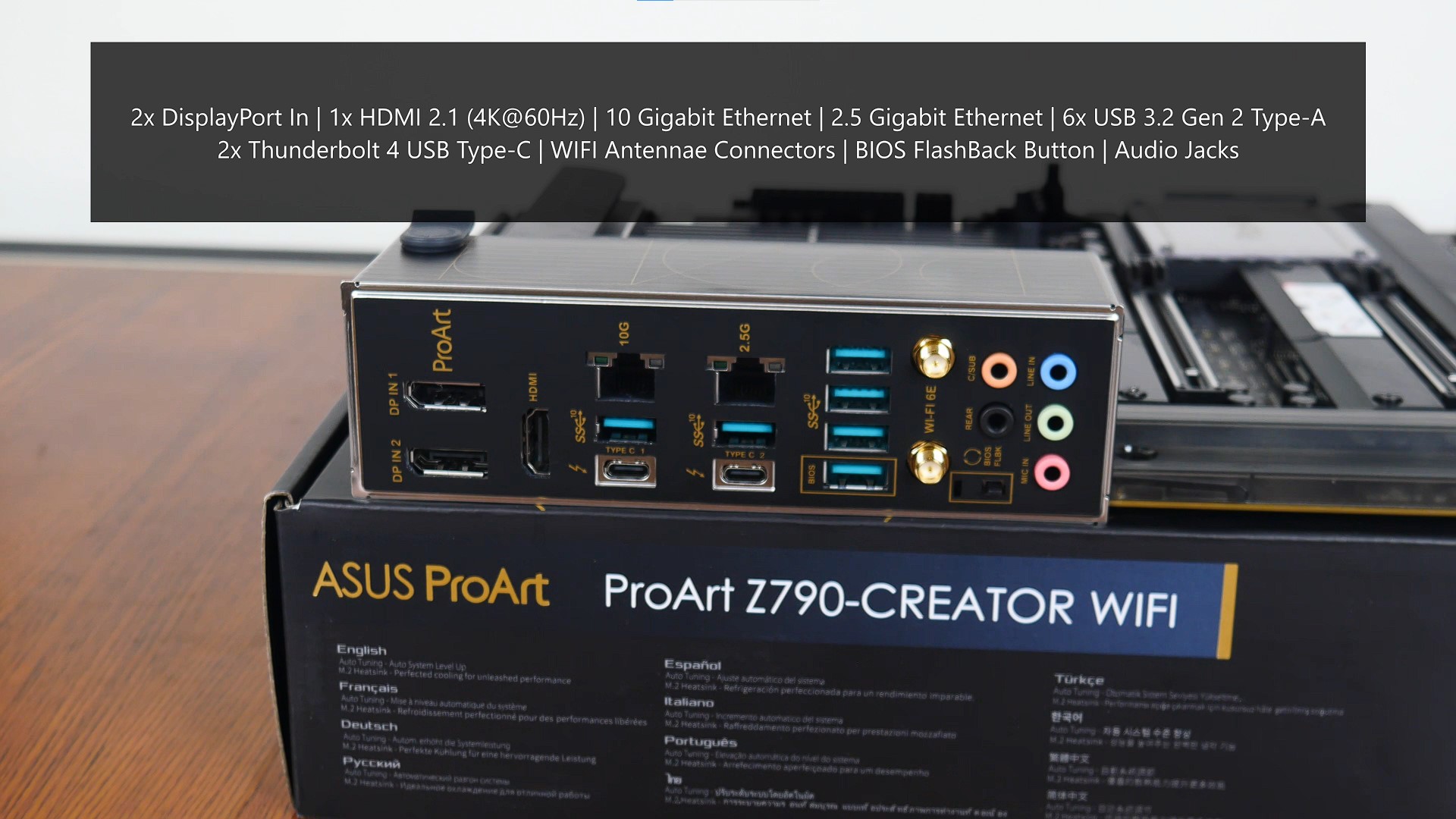 ASUS ProArt Z790-CREATOR WIFI Rear I/O