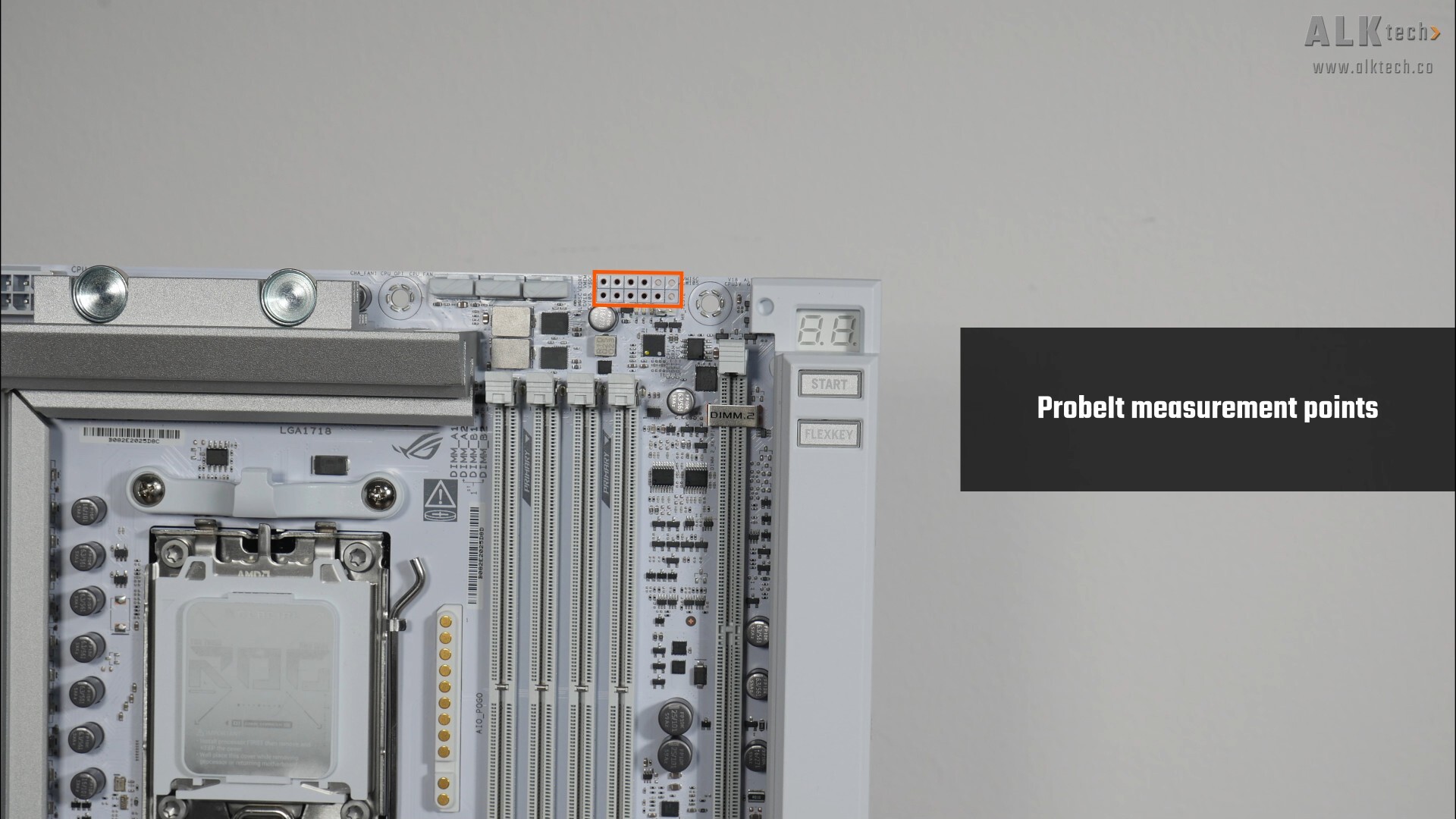  ASUS ROG CROSSHAIR X870E GLACIAL ProbeIt Measurement Points