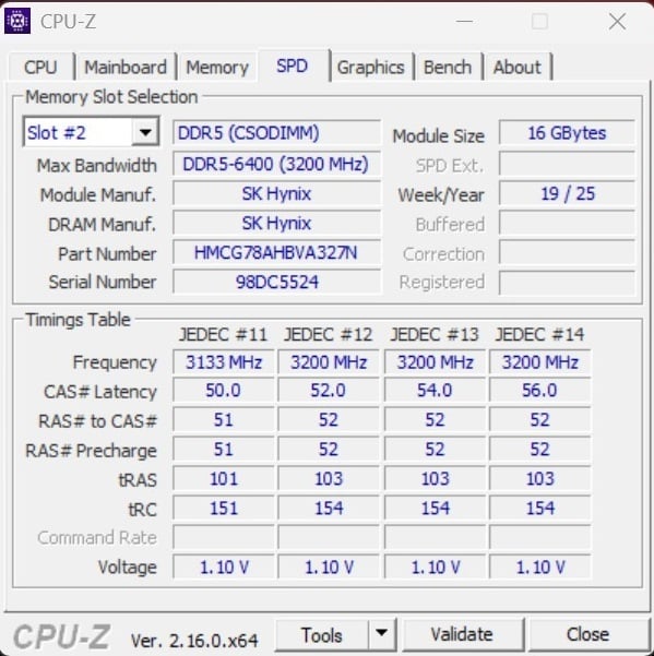 ASUS ROG NUC (2025) CPU-Z (5)