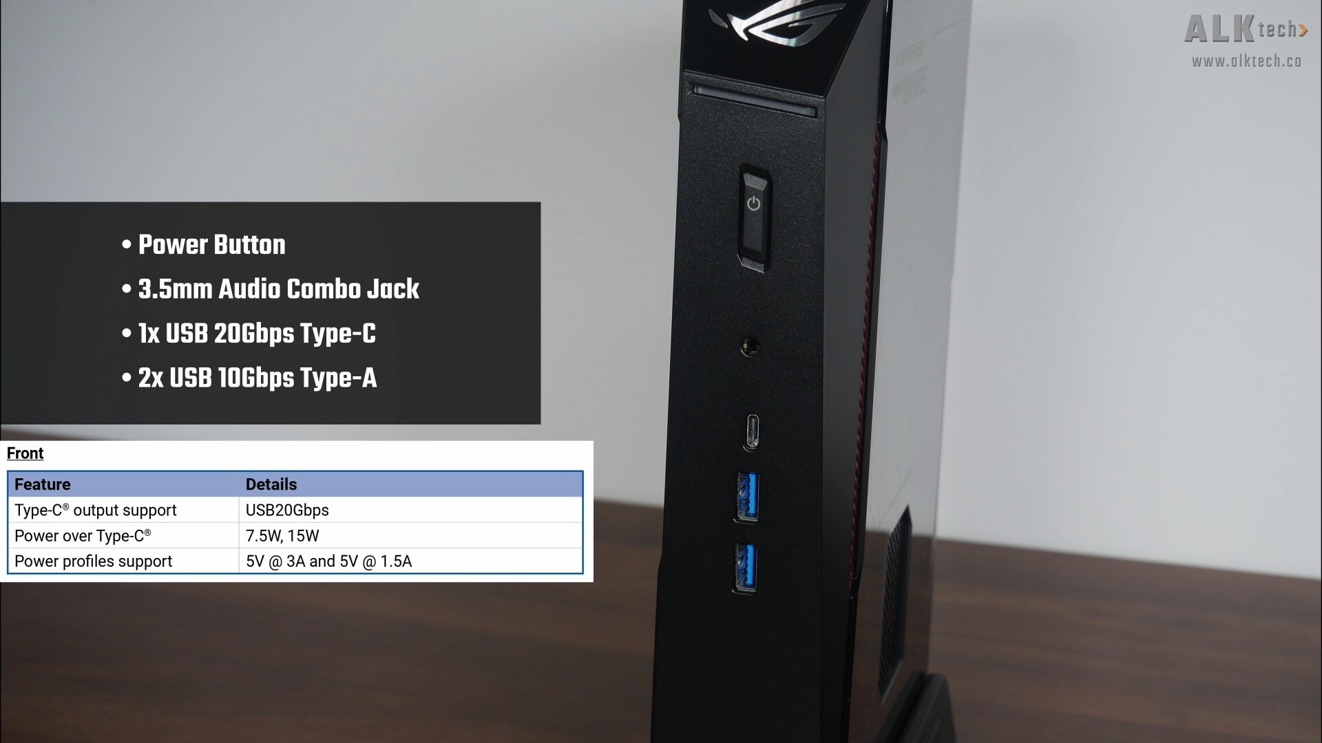 ASUS ROG NUC 16 Front IO