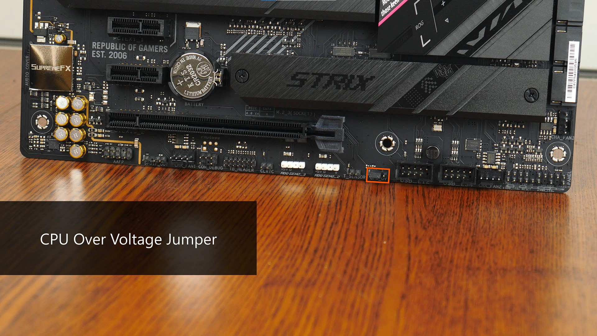 ASUS ROG STRIX B650E-F GAMING WIFI CPU Over Voltage Jumper