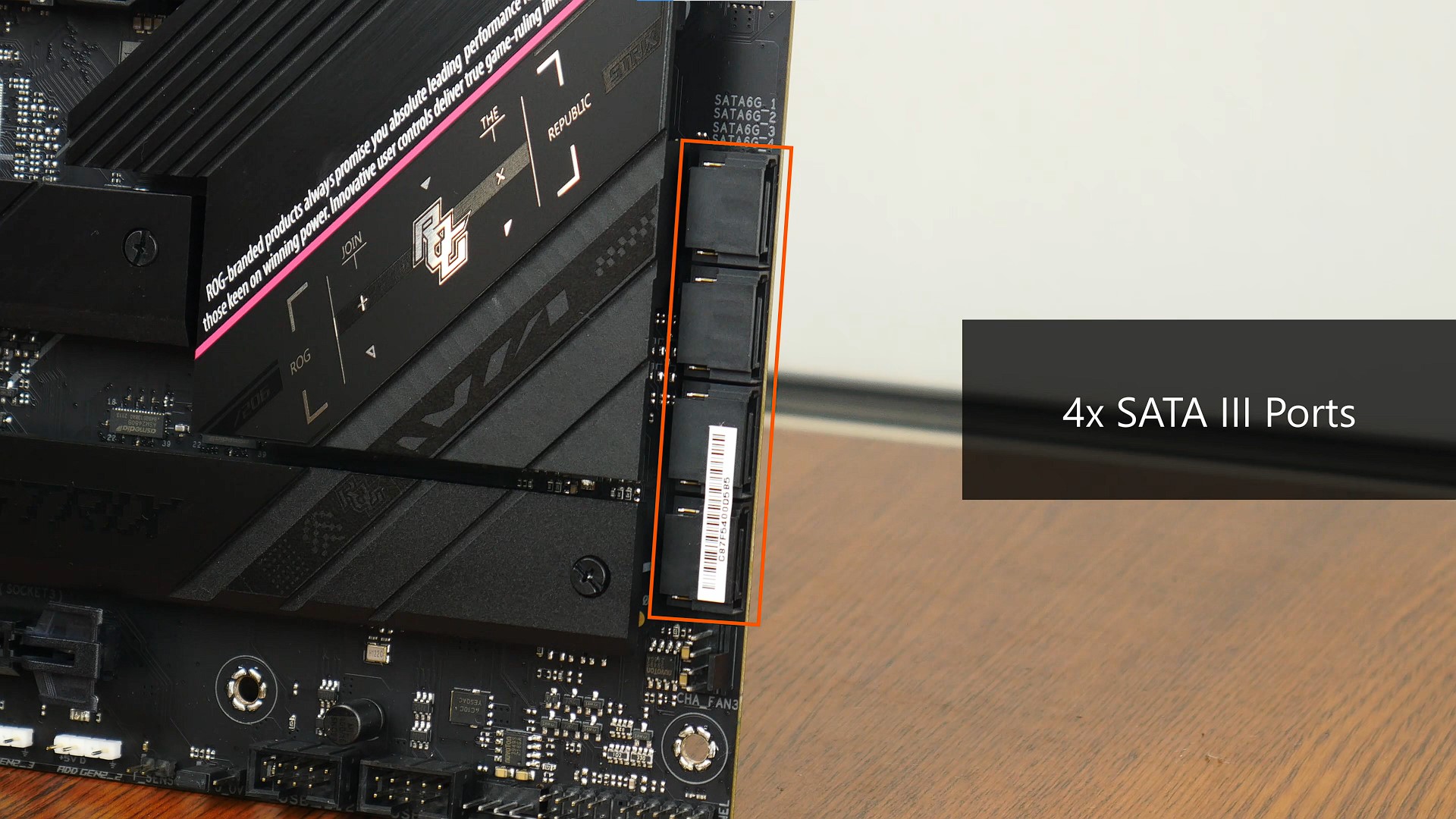 ASUS ROG STRIX B650E-F GAMING WIFI SATA III Ports