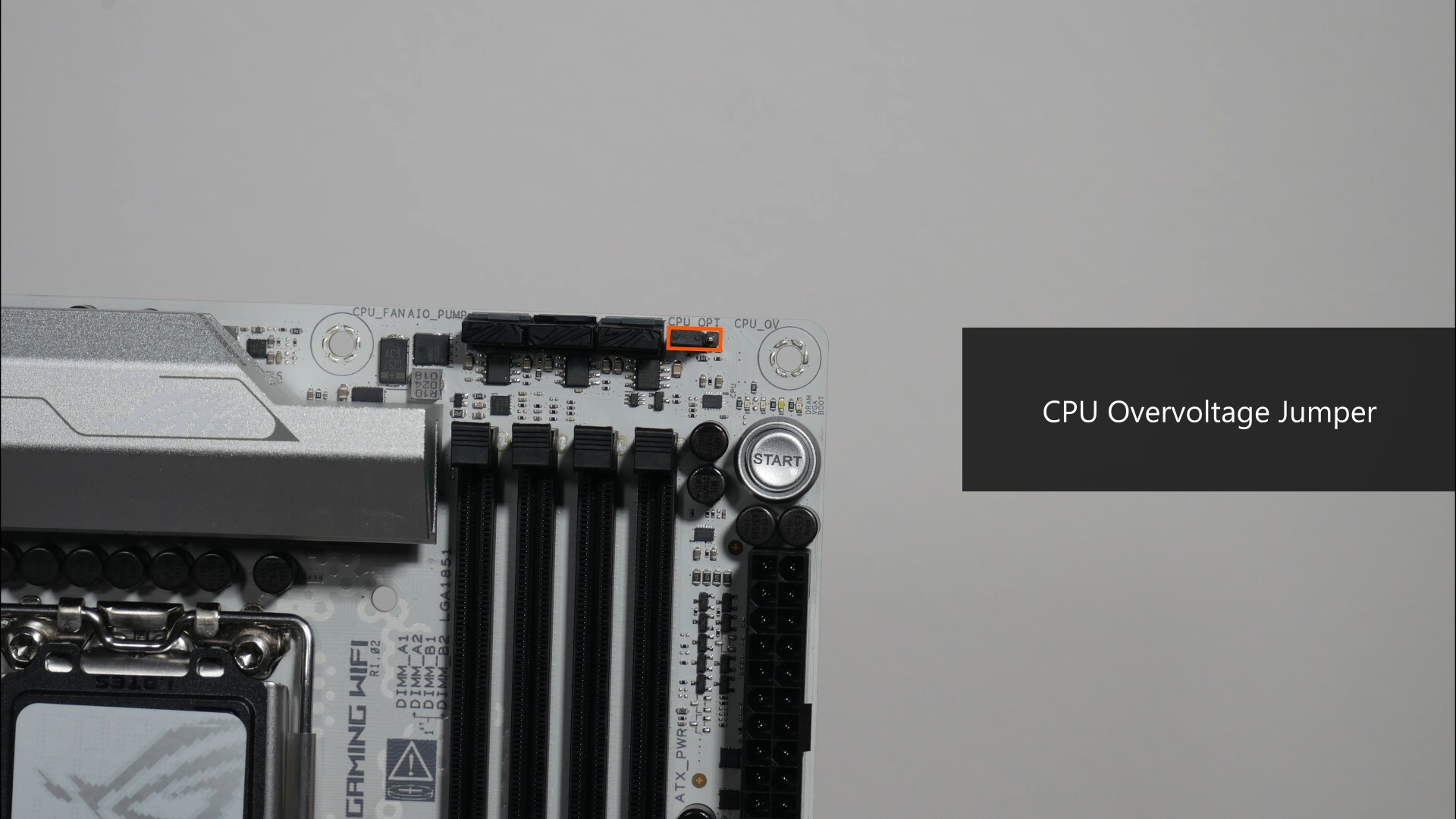 ASUS ROG STRIX Z890-A GAMING WIFI CPU Overvoltage Jumper