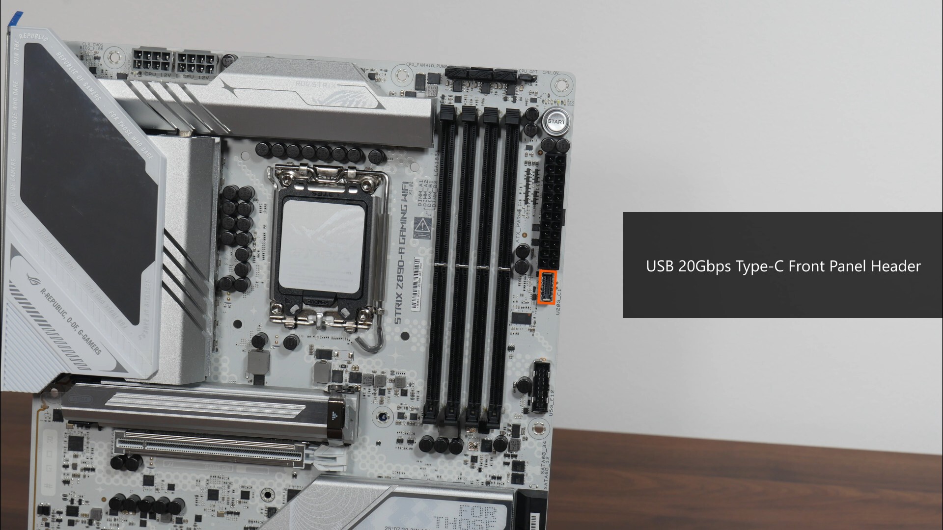 ASUS ROG STRIX Z890-A GAMING WIFI Front Panel USB 20Gbps Type-C