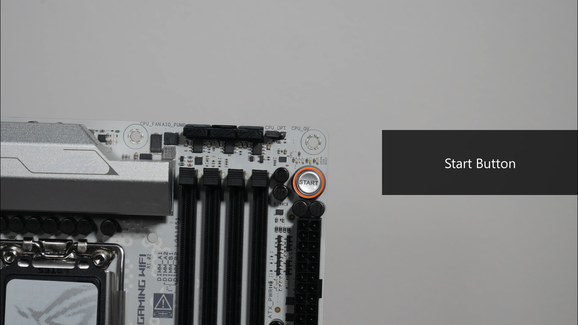 ASUS ROG STRIX Z890-A GAMING WIFI Start Button