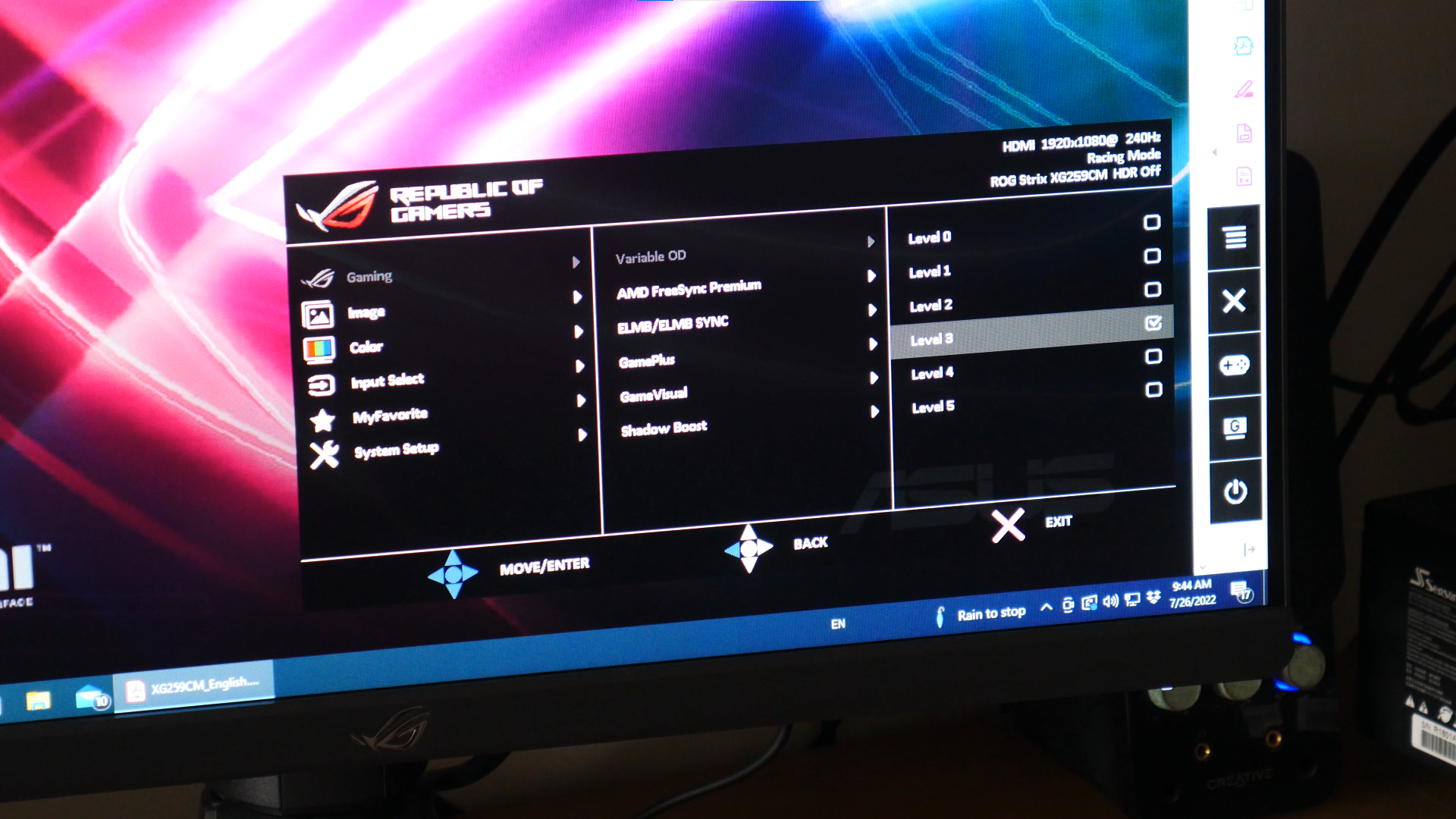 ASUS ROG STRIX XG259CM Overdrive