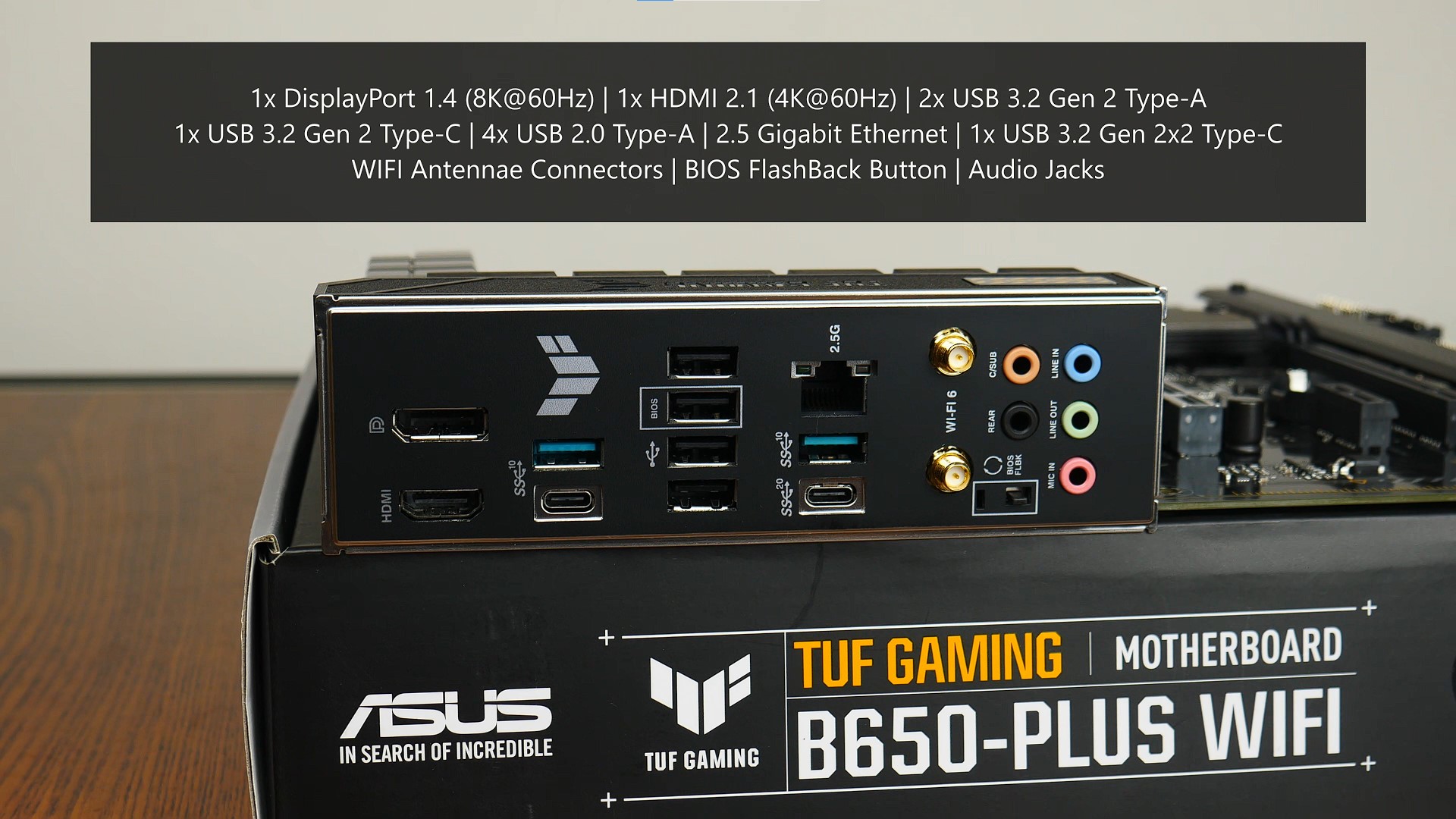 ASUS TUF Gaming B650-PLUS WIFI Rear IO