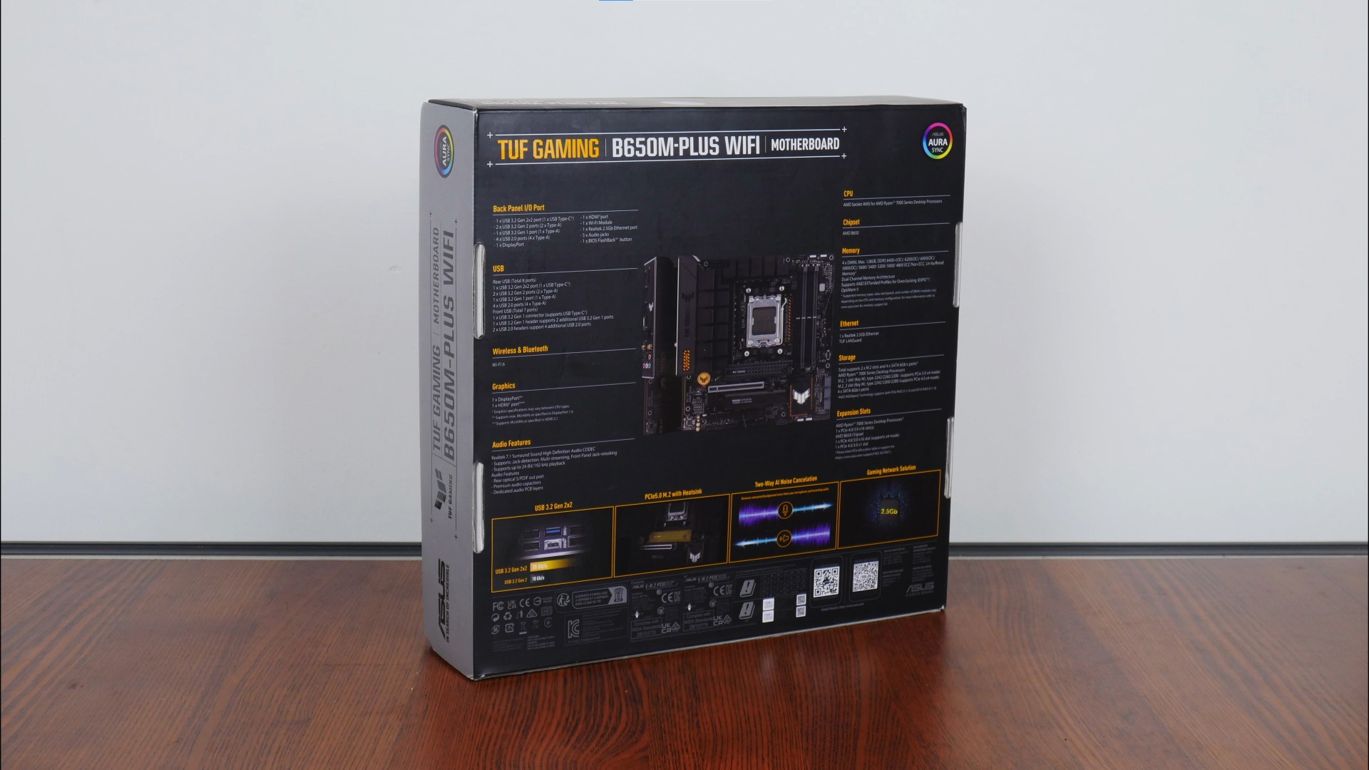 ASUS TUF GAMING B650M-PLUS WIFI Packaging (Rear)