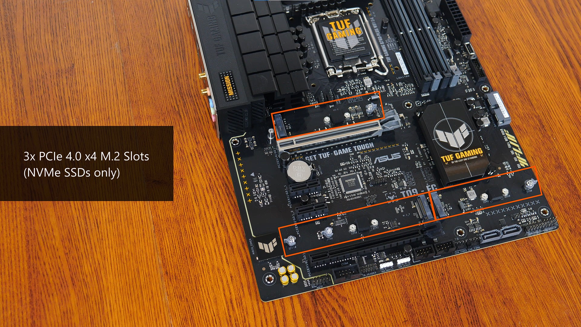ASUS TUF GAMING B760-PLUS WIFI D4 M.2 Slots