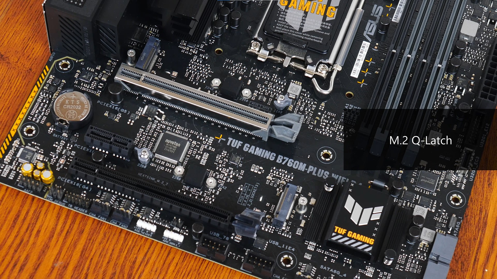 ASUS TUF GAMING B760M-PLUS WIFI D4 M.2 Q-Latch