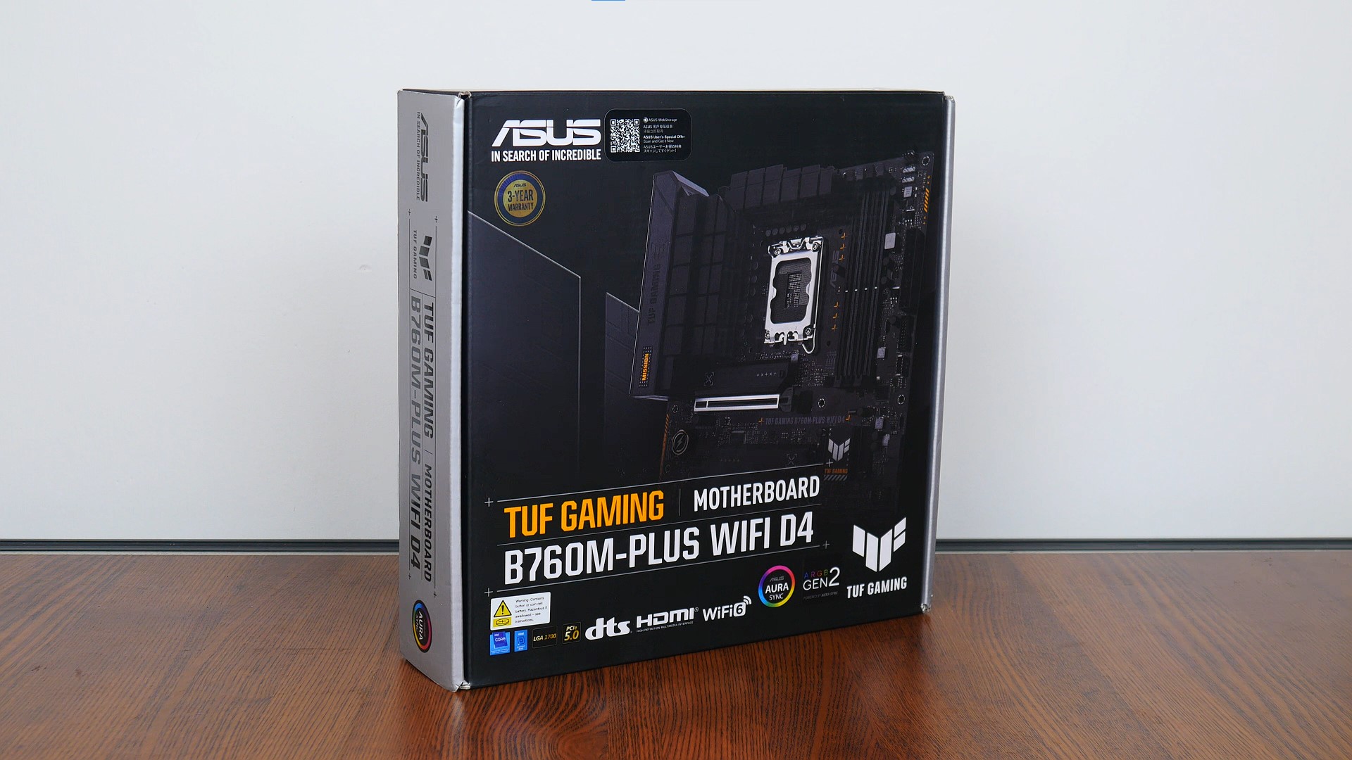 ASUS TUF GAMING B760M-PLUS WIFI D4 Packaging (Front)