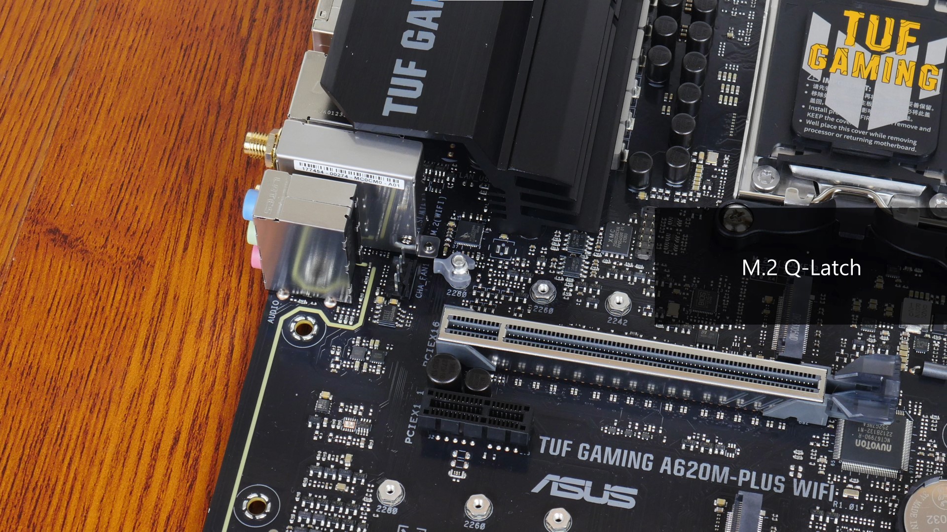 ASUS TUF Gaming A620M-PLUS WIFI M.2 Q-Latch