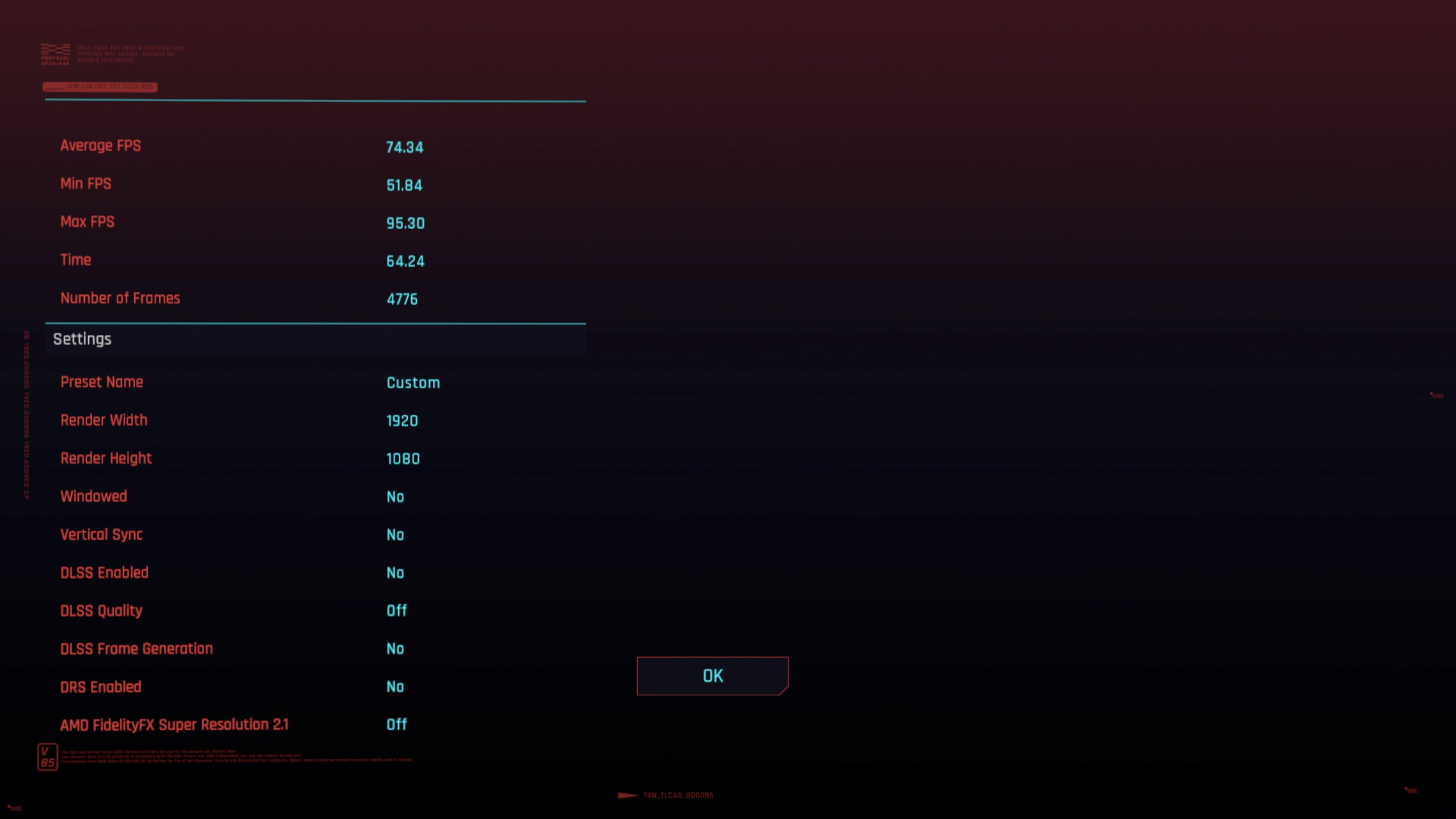 ASUS TUF Gaming GeForce RTX 4070 12GB GDDR6X OC Edition C2077 FHD RT Medium Preset DLSS Off Run 2