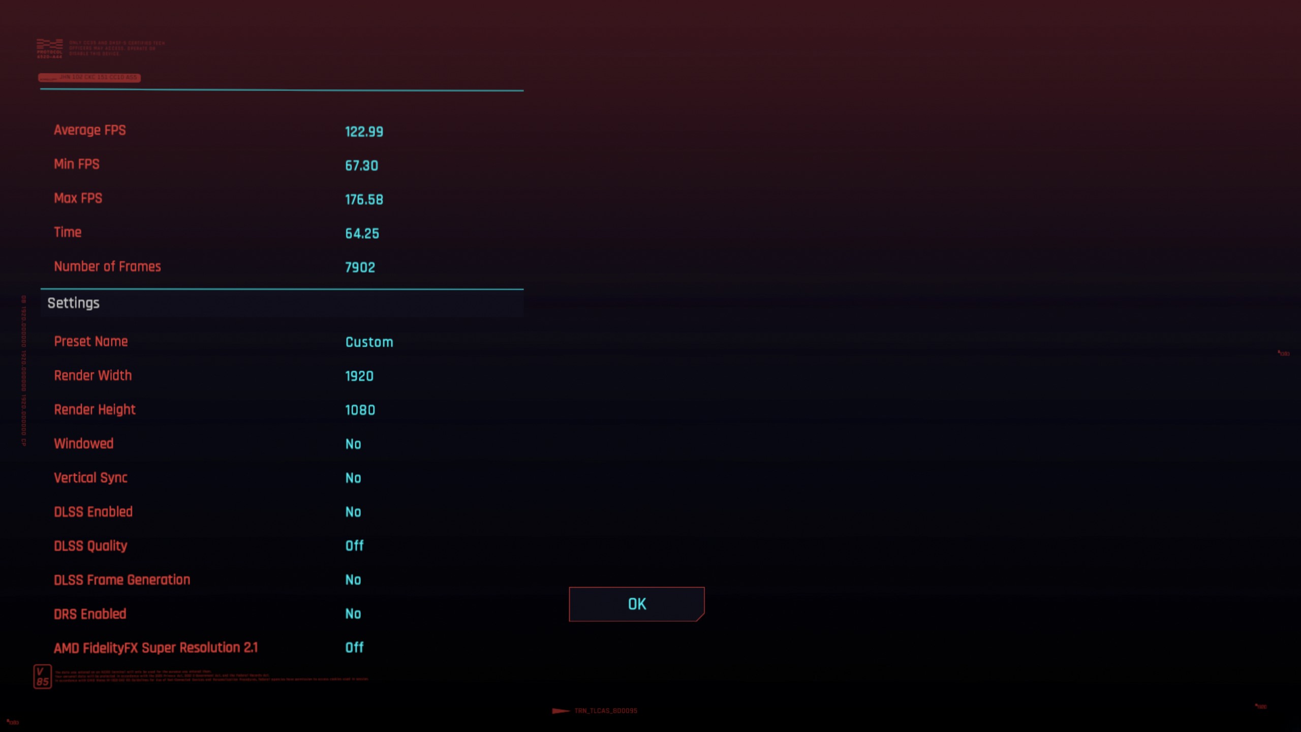 ASUS TUF Gaming GeForce RTX 4070 12GB GDDR6X OC Edition C2077 FHD Ultra Preset RT Off DLSS Off Run 1