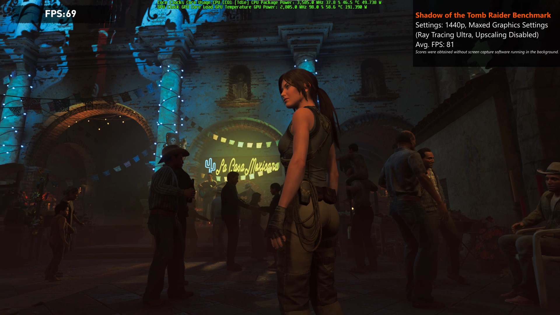 ASUS TUF Gaming GeForce RTX 4070 12GB GDDR6X OC Edition Shadow of the Tomb Raider Benchmark