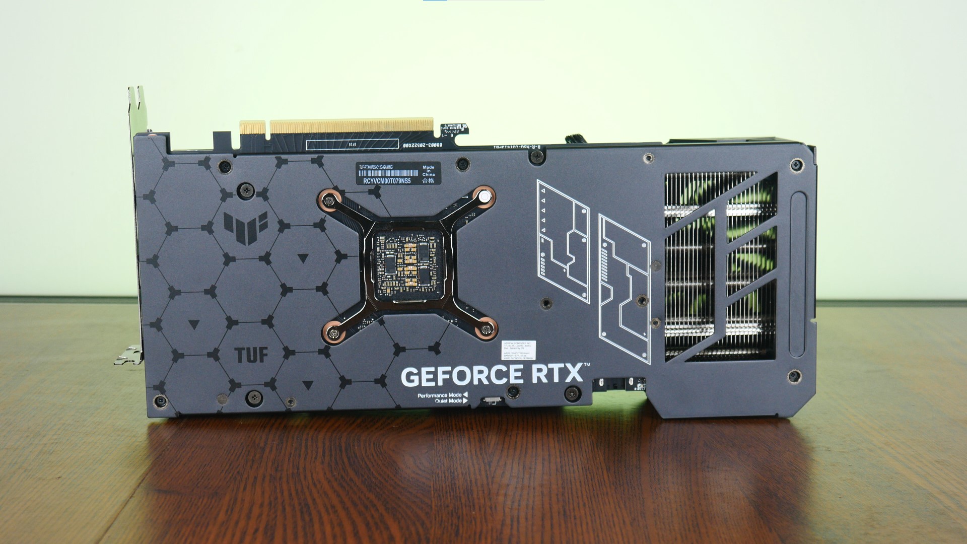 ASUS TUF Gaming GeForce RTX 4070 SUPER 12GB GDDR6X OC Edition Aesthetics (Rear)