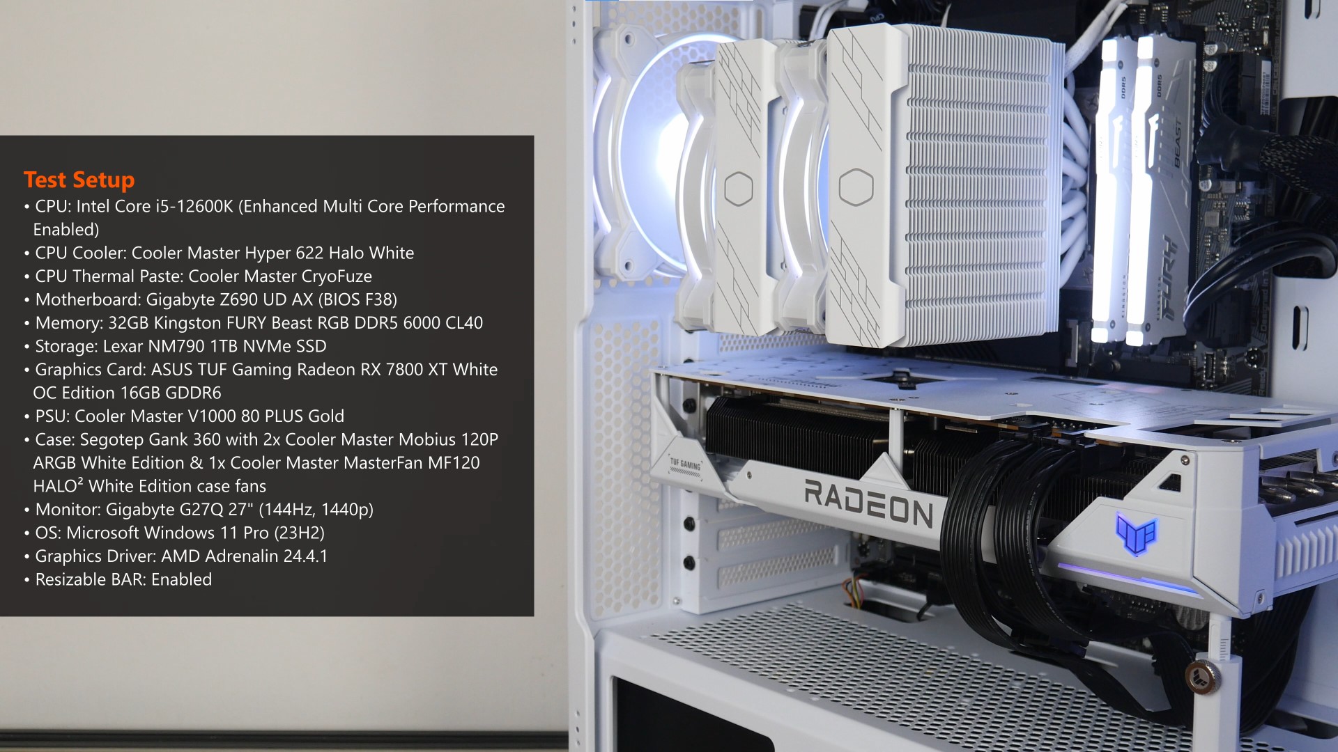 Test Bench Specifications