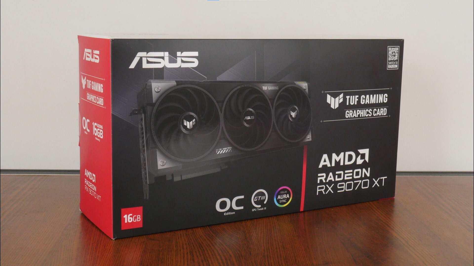 ASUS TUF Gaming Radeon RX 9070 XT OC Edition 16GB GDDR6 Packaging (Front)