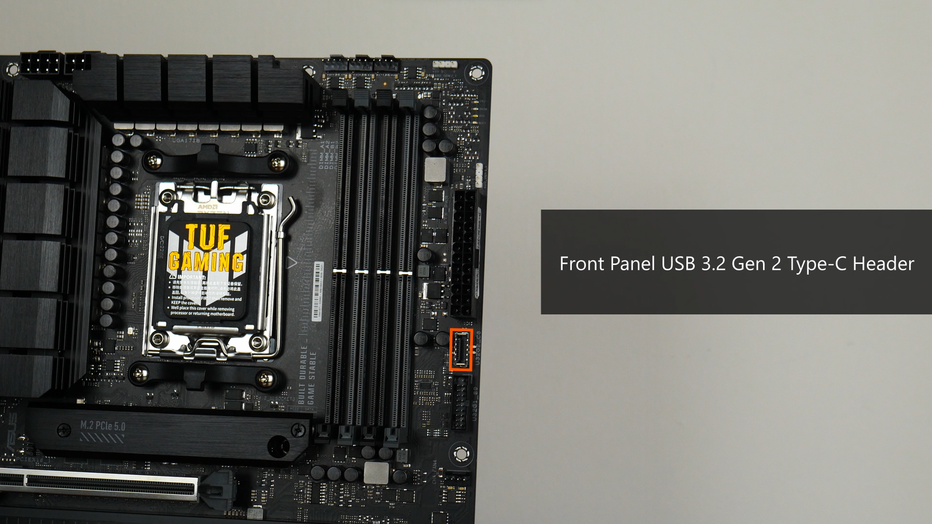 ASUS TUF GAMING X670E-PLUS WIFI Front Panel USB 3.2 Gen 2 Type-C