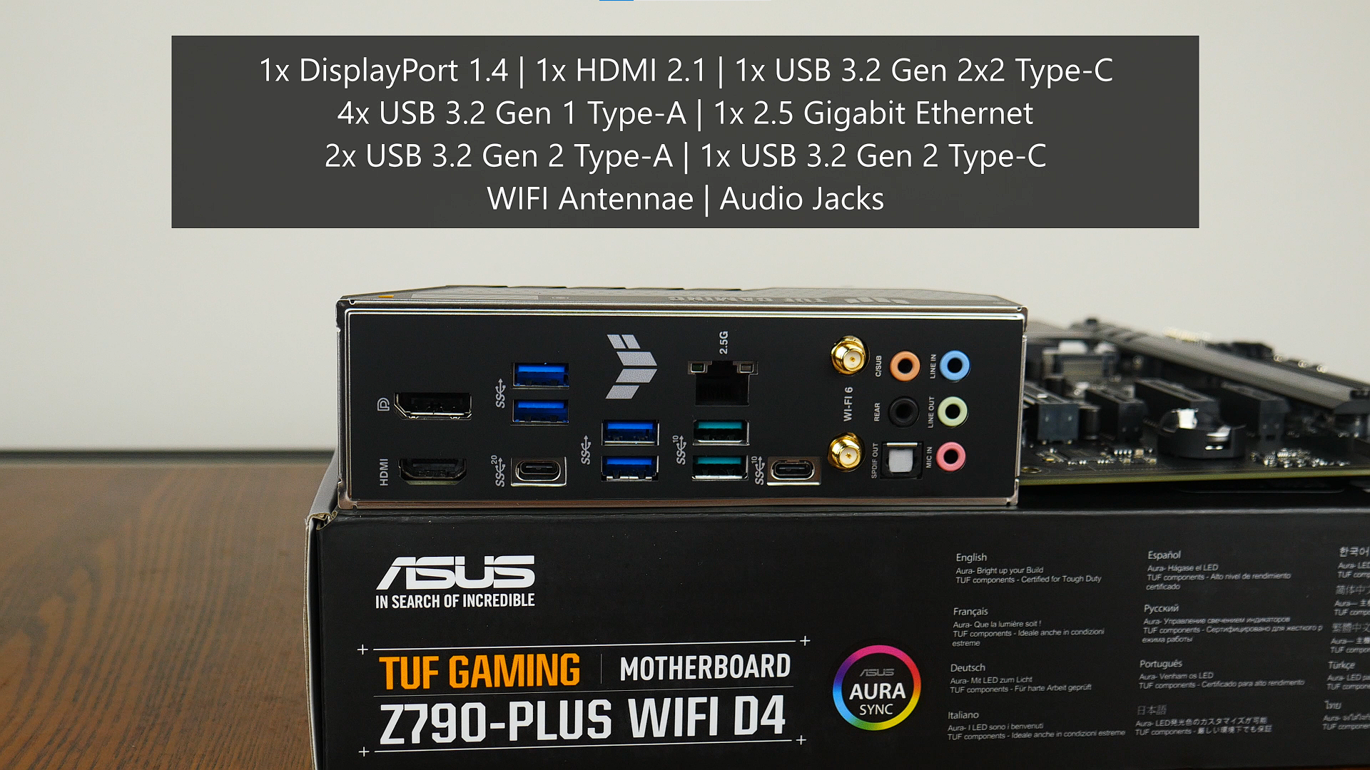 ASUS TUF Gaming Z790-PLUS WIFI D4 Rear IO