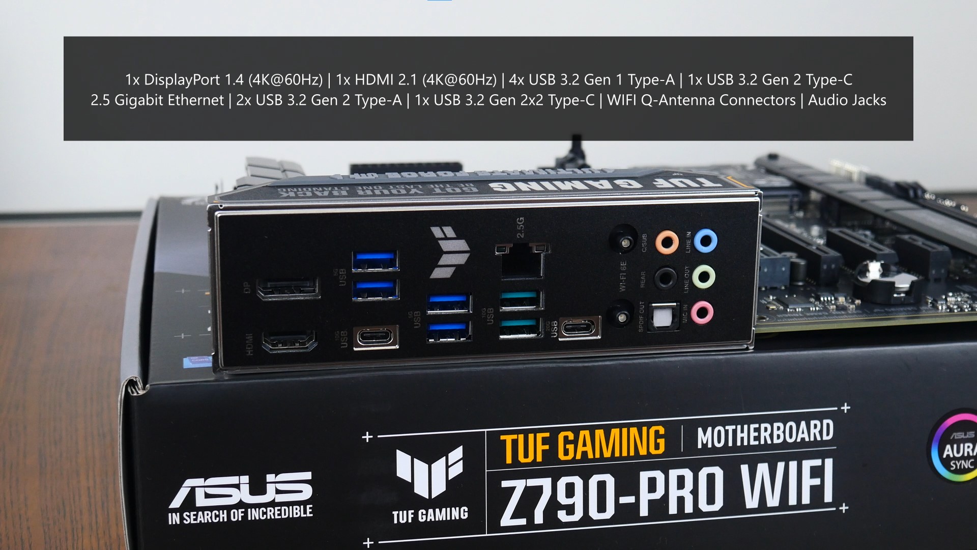 ASUS TUF Gaming Z790-PRO WIFI Rear IO