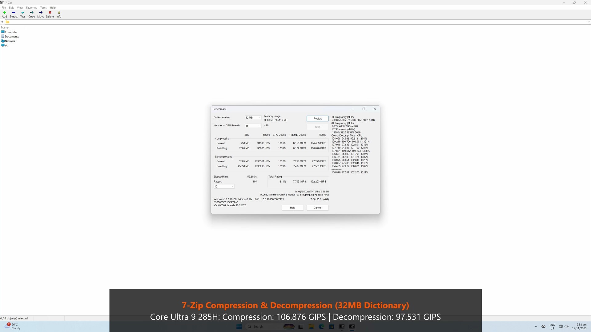 Beelink GTi15 Ultra 7-Zip Benchmark