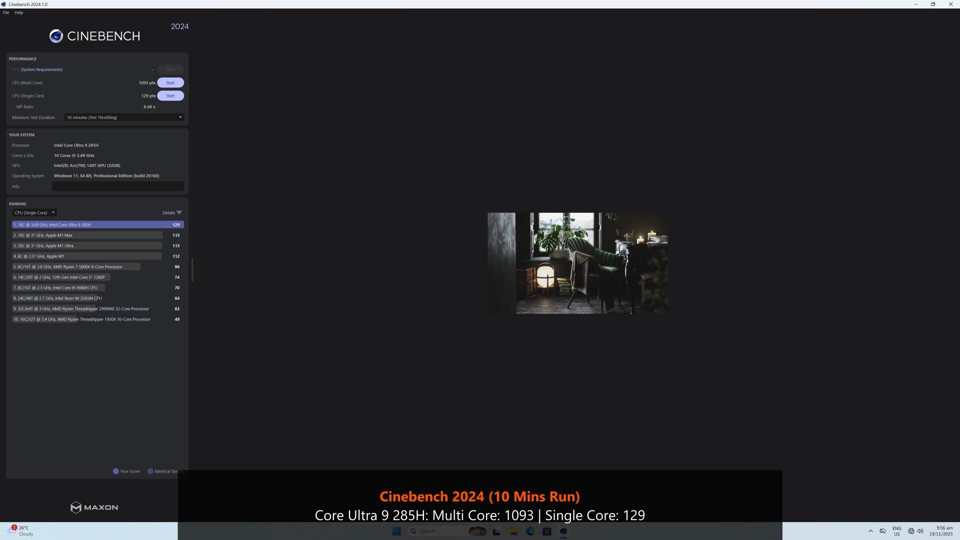 Beelink GTi15 Ultra Cinebench 2024 Benchmark