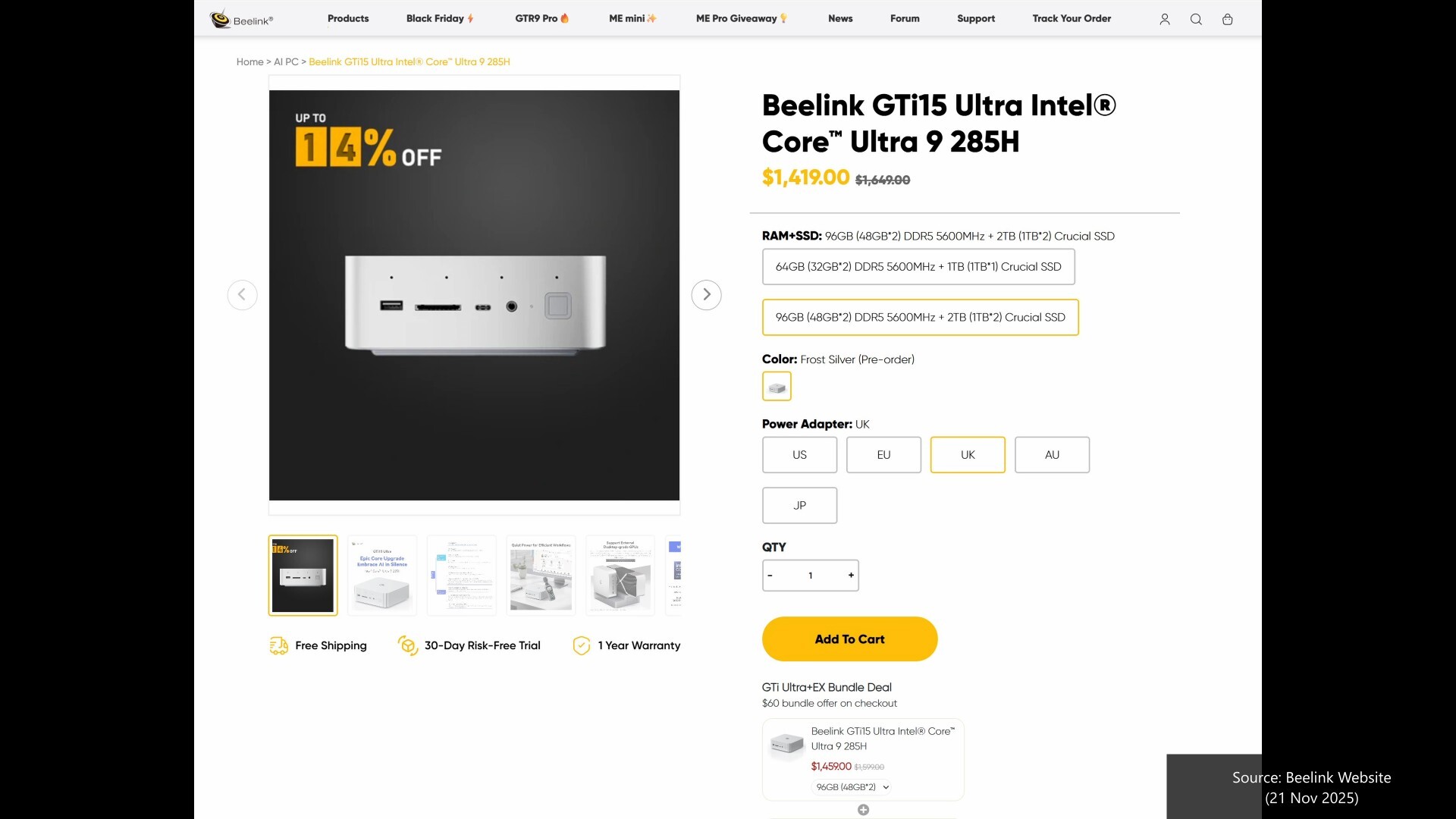 Beelink GTi15 Ultra Variants