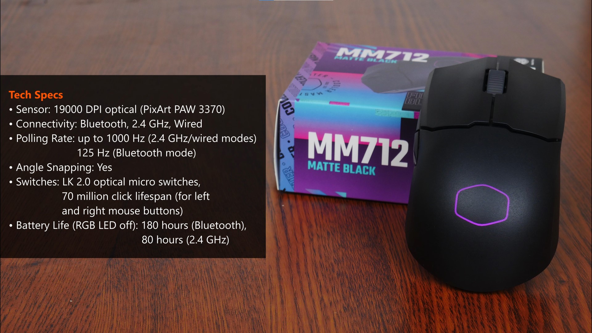 Cooler Master MM712 Tech Specs