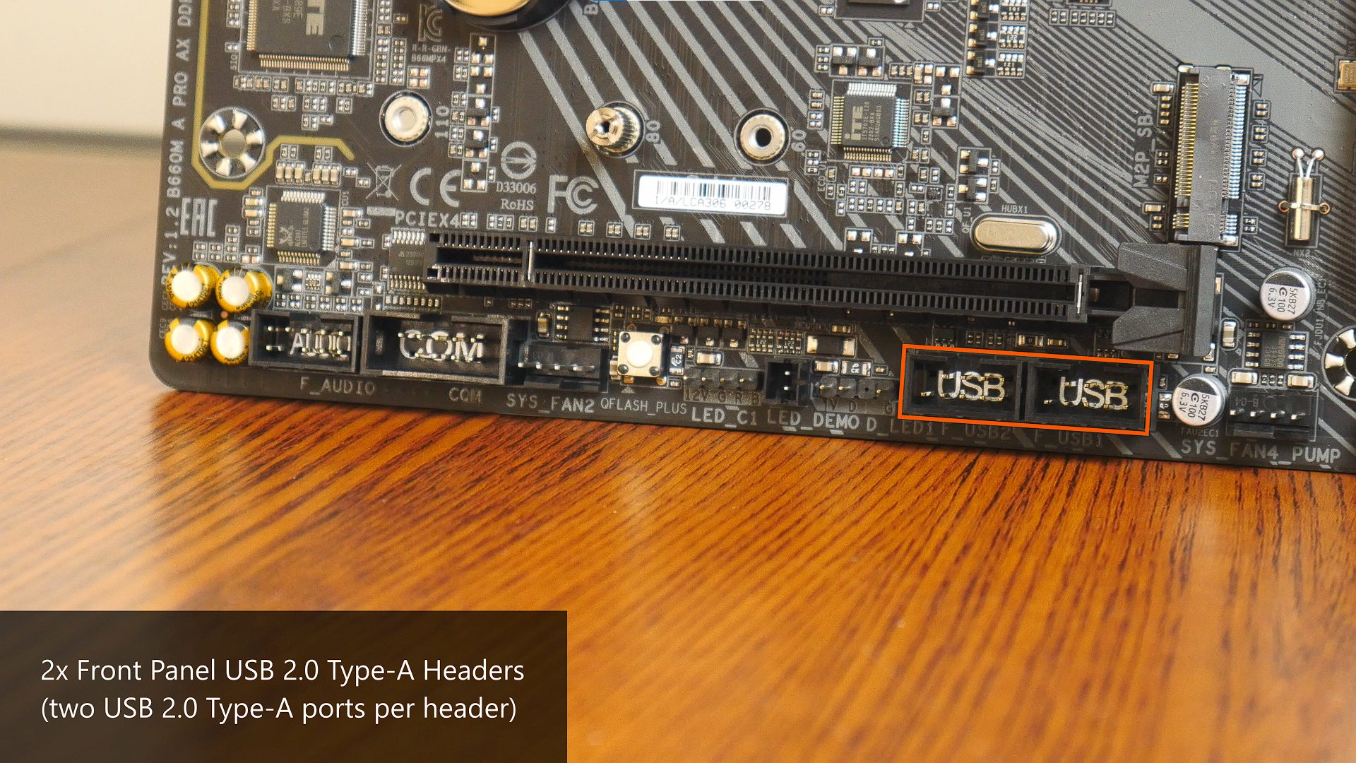 Gigabyte B660M AORUS PRO AX DDR4 Front Panel USB 2.0 Type-A