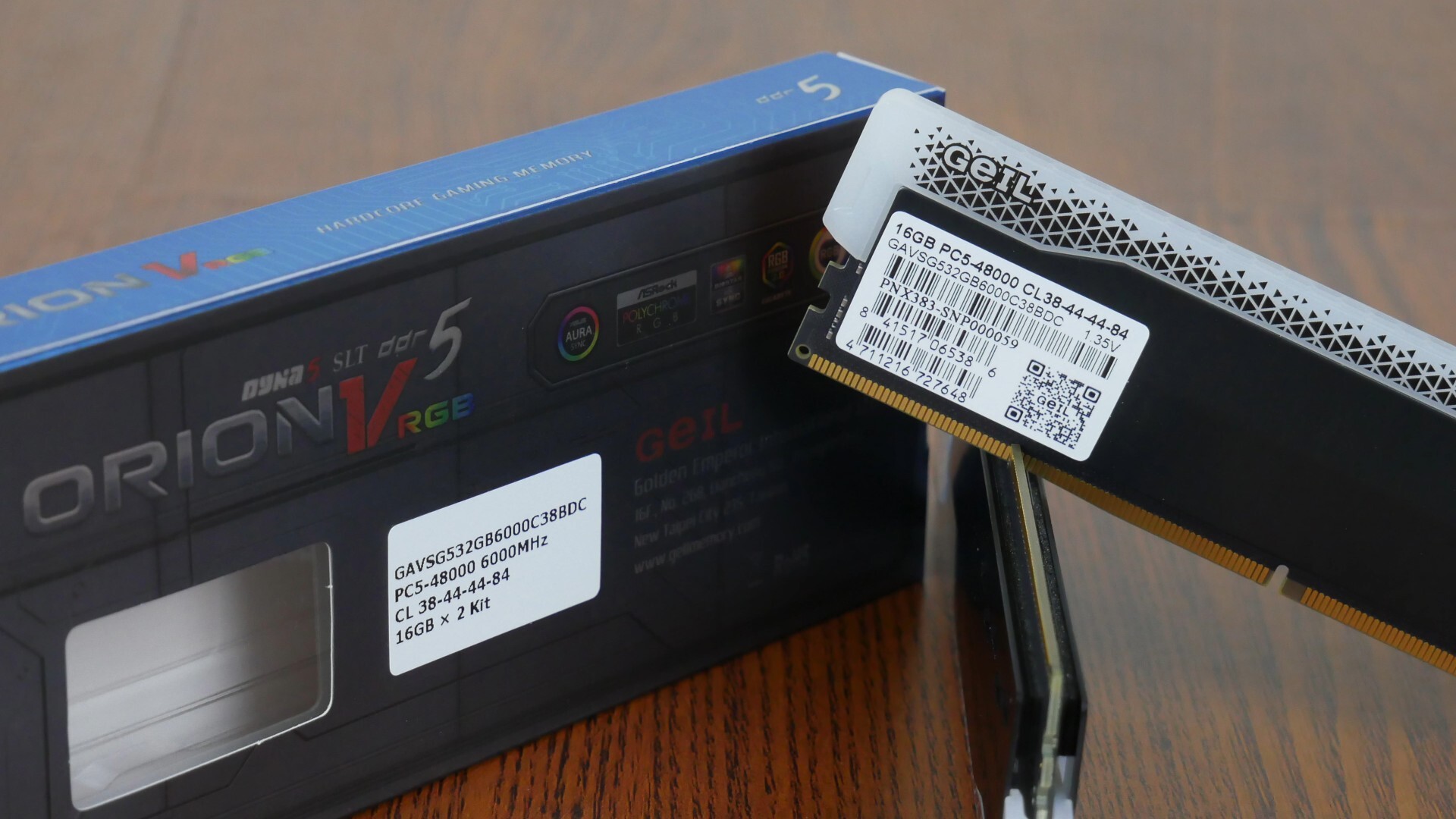 GeIL Orion V RGB AMD Edition DDR5 6000 CL38 Specifications