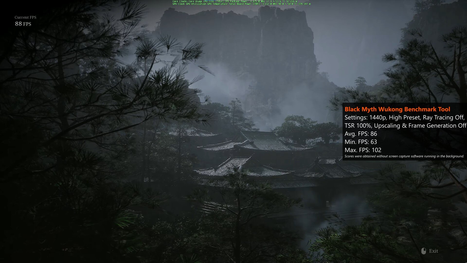 Gigabyte AORUS Radeon RX 9070 XT ELITE 16G Black Myth Wukong Benchmark Tool 1440p (1)