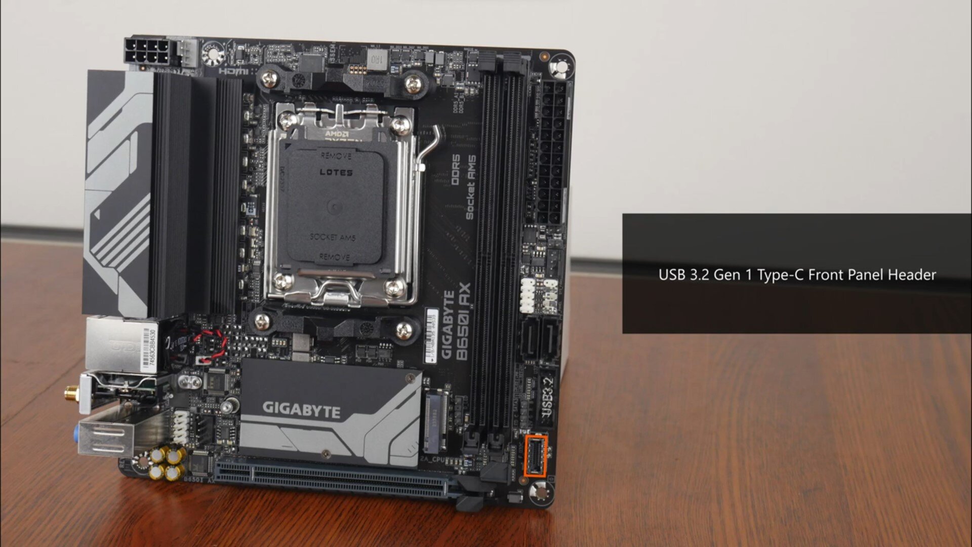 Gigabyte B650I AX Front Panel USB 3.2 Gen 1 Type-C