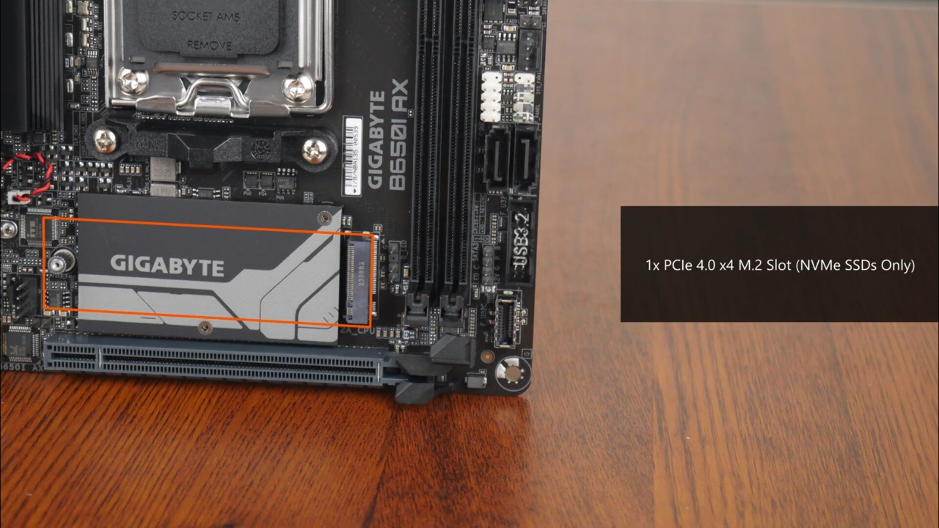 Gigabyte B650I AX PCIe 4.0 x4 M.2
