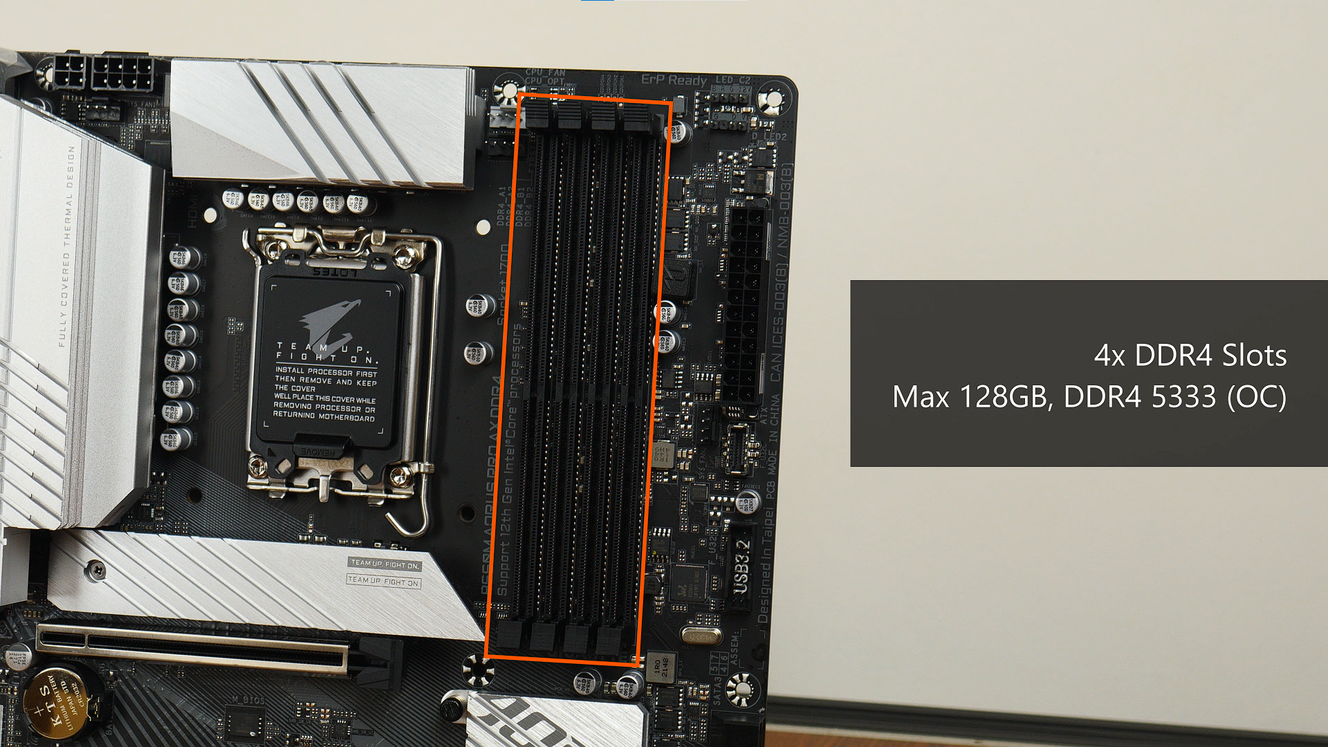 Gigabyte B660M AORUS PRO AX DDR4 Memory Support