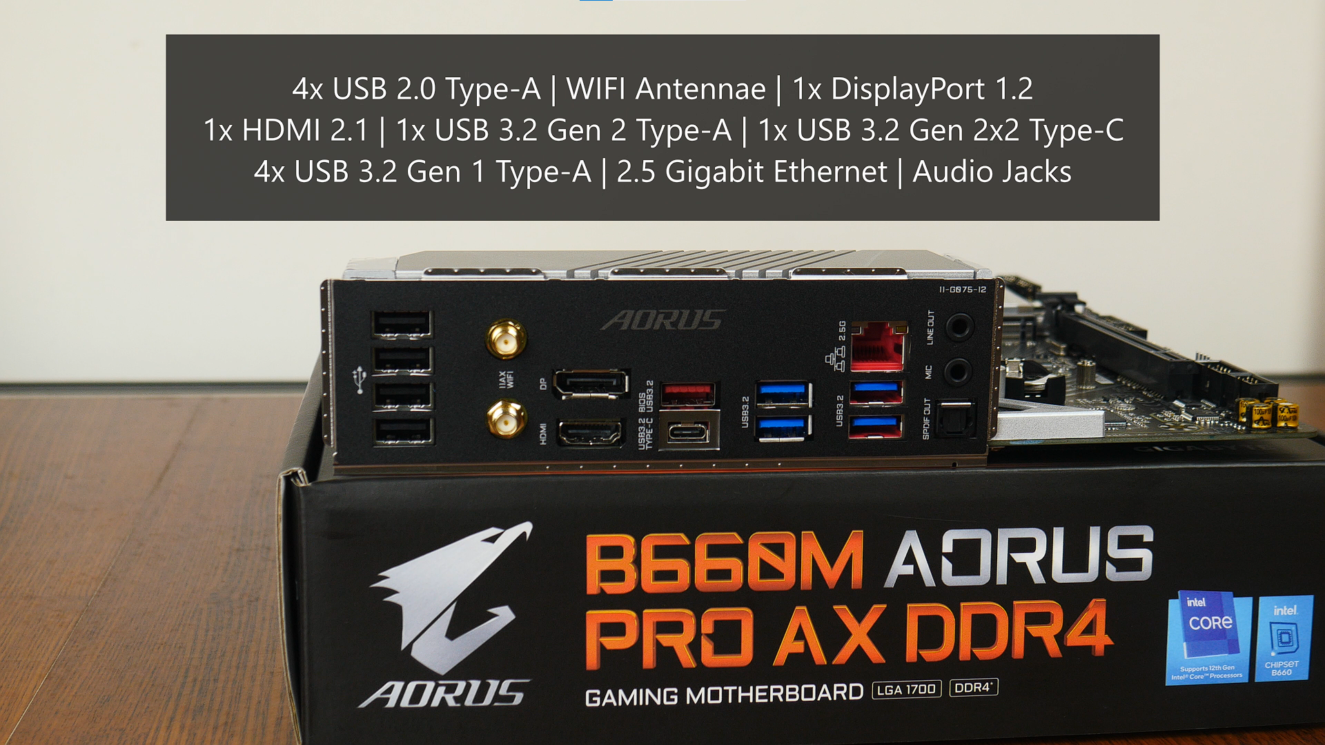 Review: Gigabyte B660M AORUS PRO AX DDR4 Rear IO