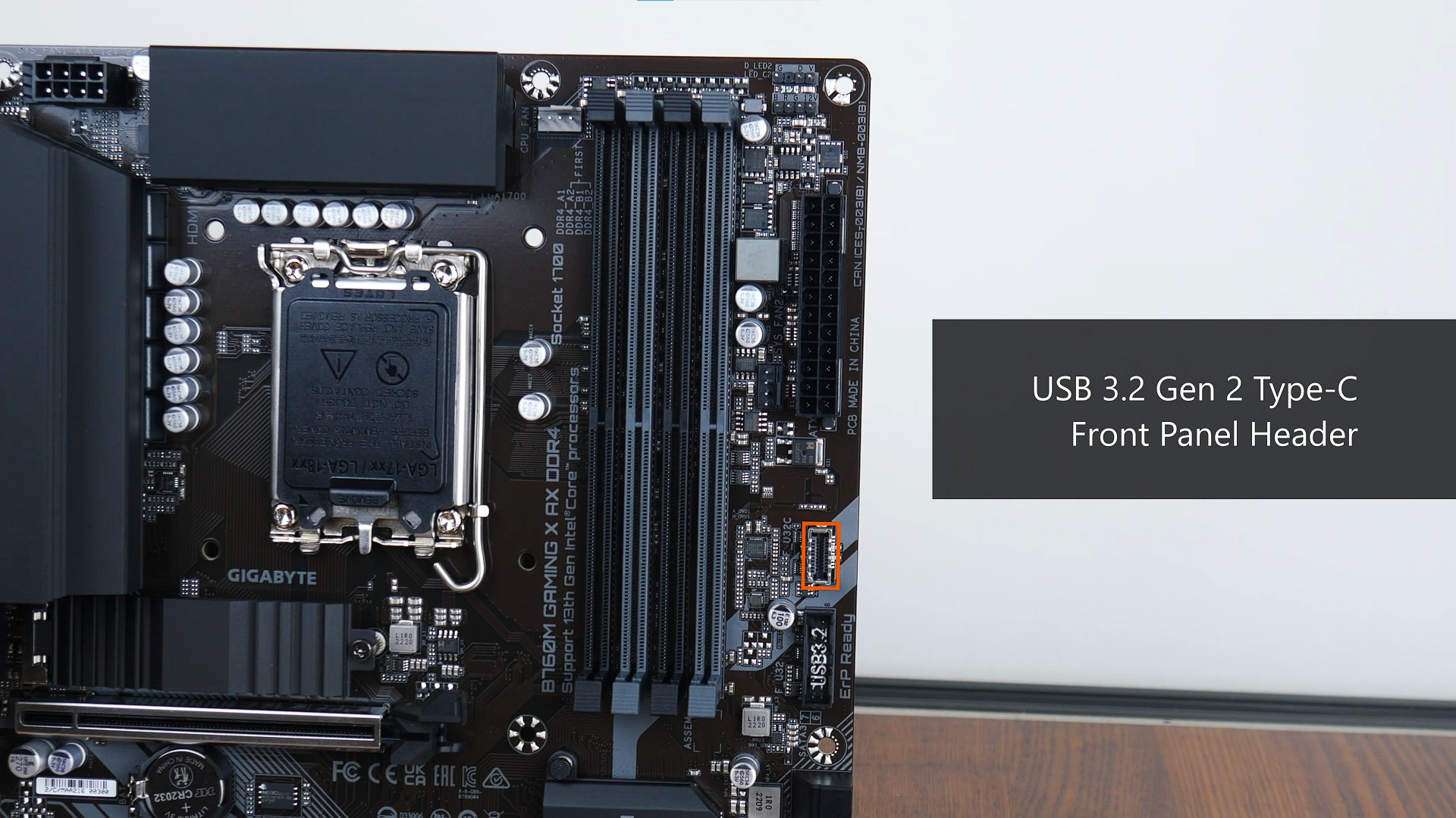 Gigabyte B760M GAMING X AX DDR4 FP USB 3.2 Gen 2 Type-C