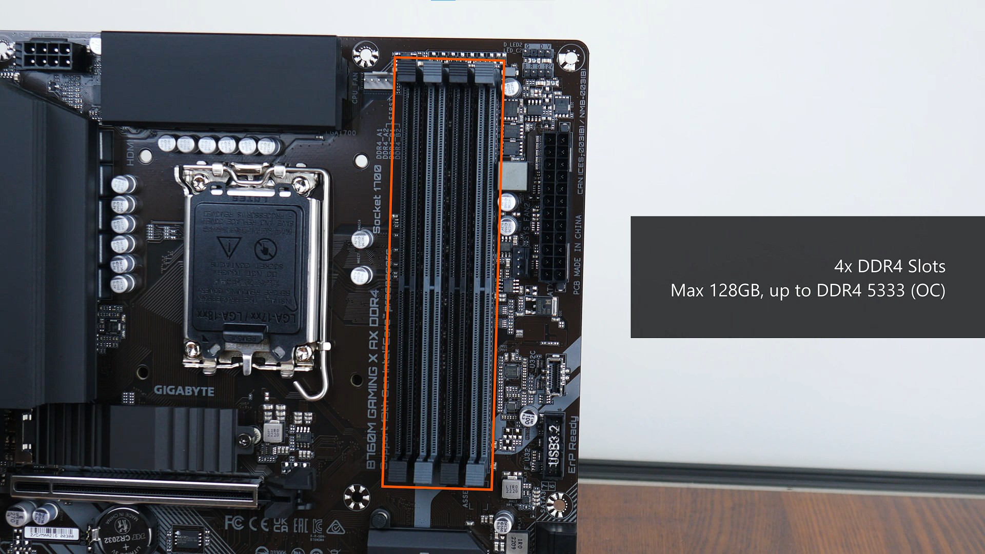 Gigabyte B760M GAMING X AX DDR4 Memory Support