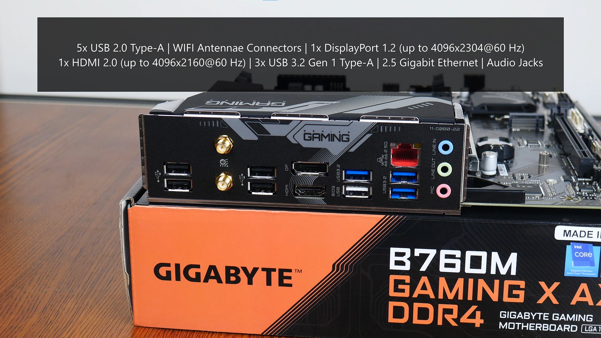 Gigabyte B760M GAMING X AX DDR4 Rear IO